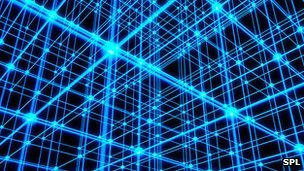 可以用光束来囚禁原子，这些光束形成一个“光学晶格”，科学家们现在可以让它冷却到惊人的低温 