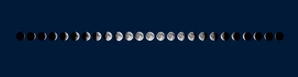 月亮变化的过程图片（宇宙中的月相变化图分享）