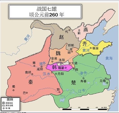 战国七雄地图实力排名 